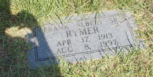 Frank Rymer's headstone